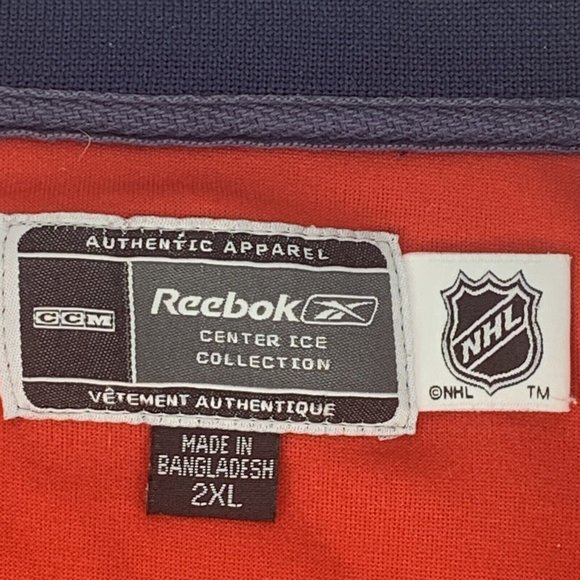 Men’s Reebok Center Ice Collection New York Rangers Full Zip Jacket Blue Red 2XL - Picture 3 of 9